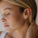 Cowgirl Western Boot Stud Earrings in Silver