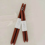 100% Beeswax Dipped Taper Candles | All Natural, Handmade (Burgundy / Standard 10" Long)