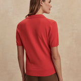 Toni Fine Knit Polo (Poinsettia)