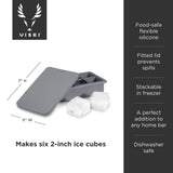 Glacier™ 2" Whiskey Ice Cube Tray w/ Lid