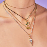 Axis Necklace (White 18in / Stainless Steel)