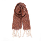 Soft Chunky Solid Fleece Scarf (Burnt Orange)