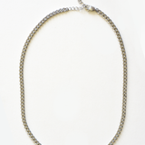 3mm Cuban Chain Necklace: Brass