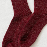 Winter Sparkle Socks: Wine