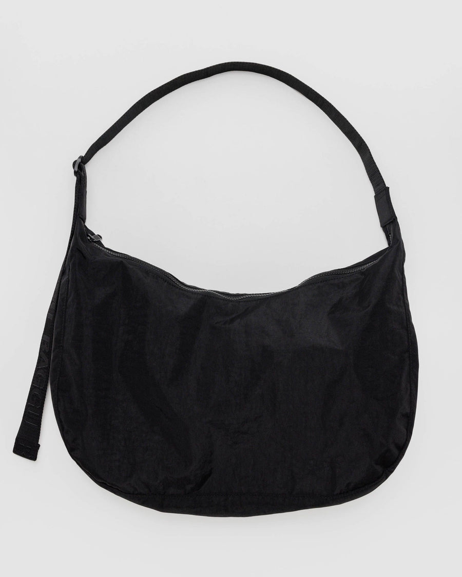 Large Crescent Nylon Bag (Black)