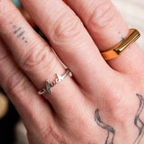 Tapered Bar Ring: Gold / 6