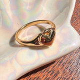 Heart Locket Ring (Gold / 8)