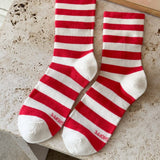 Wide Wally Socks (Wide Red/Stripe)