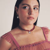 Estelle on Fairy Silk: Charcoal / Sterling Silver