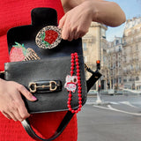 Hand-painted Strawberry Handbag Hero Brush