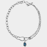 Ramona Necklace + Ami Charm (Sky/Gold Plated Brass)