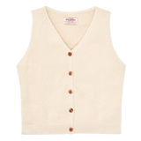 W's Cotton Sweater Vest (Ivory)
