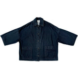 Oversized Shirt Jacket (Thick Dark Denim)