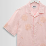 Didcot Pink Flower Embroidered Shirt