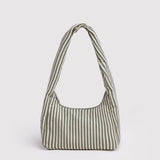 Small Nylon Meringue Bag (Sage Stripe)