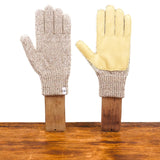 Oatmeal Melange Ragg Wool Full Glove With Or Without Deer: No Deer / Small