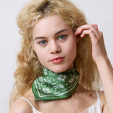 “Paisley" Silk Bandana Scarf (Sagebrush Green)