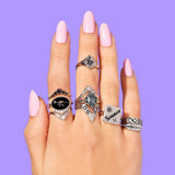 Opera Ring (Black/18K Gold Plated Stainless Steel)