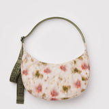 Medium Nylon Crescent Bag (Abstract Floral)