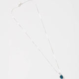 Freya Necklace in Blue Topaz and Sterling Silver