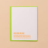 Cooler/Hotter Birthday Letterpress Greeting Card- Made in USA