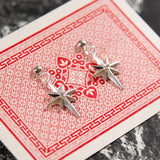 Vintage Silver Starburst Earrings