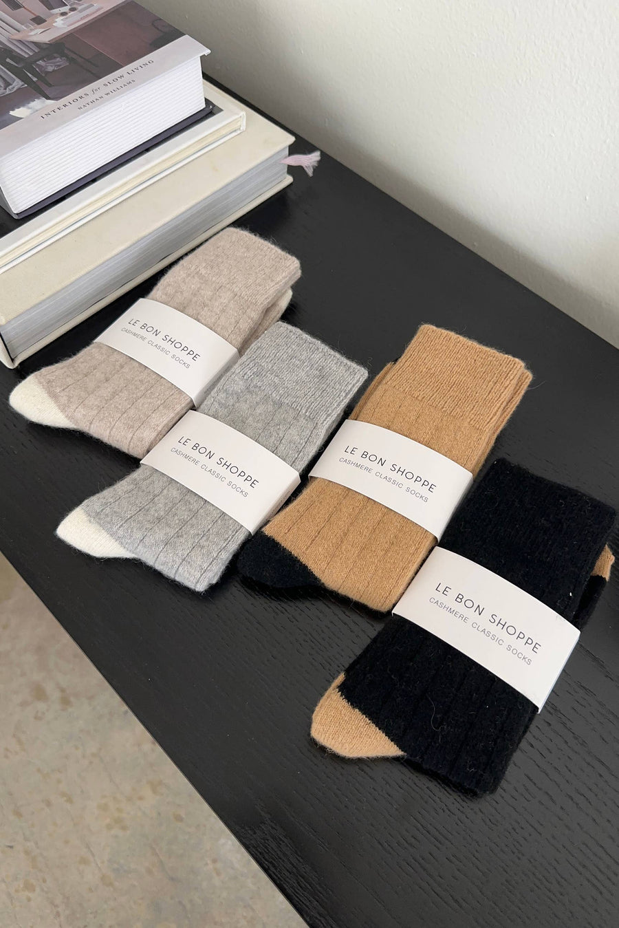 Classic Cashmere Socks: Grey Melange