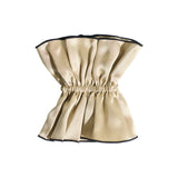 "Maxi Flower" Double-Layer Oversized Silk Scrunchie - Tan: Tan