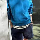 French Terry Sweatshirt (Teal Blue)