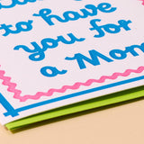 Modern Letterpress Mother's Day Greeting Card