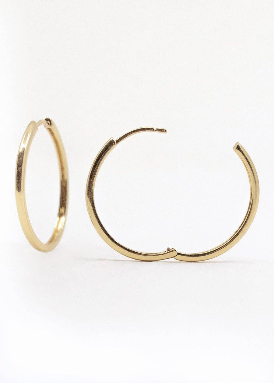 Large Hoop Earrings in Gold