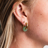 Jupiter Earrings: Green Aventurine