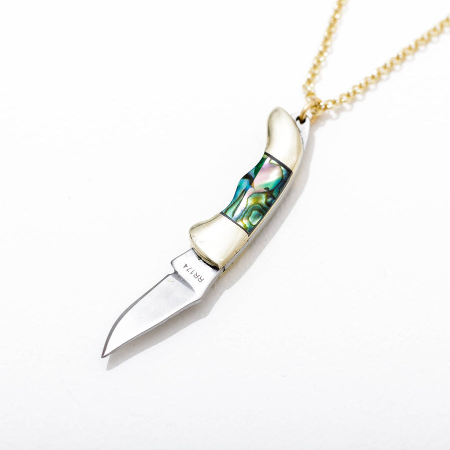 Judith Gold Abalone Safety Necklace