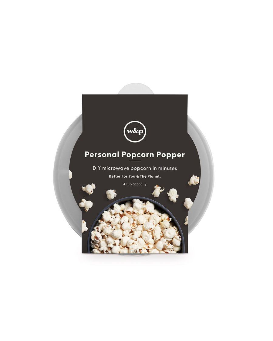 Personal Size Popcorn Popper - Silicone Reusable Maker: Red