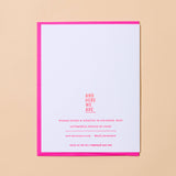 Weird & Wonderful Wedding Letterpress Greeting Card