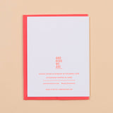 Butter Together Love Letterpress Card - Foodie Valentine