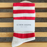 Wide Wally Socks (Wide Charcoal/Stripe)