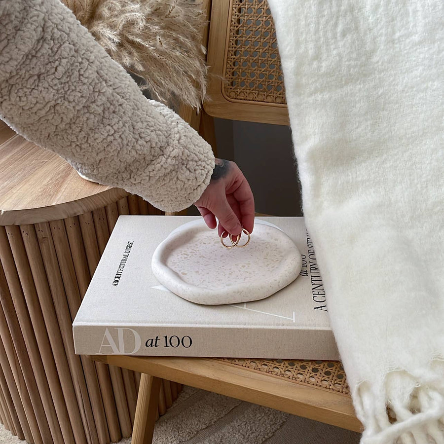 Irregular Round Cloud Terrazzo Trinket Tray | Catch-All Tray: Terrazzo