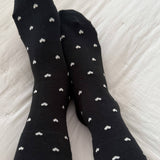 Patterned Sneaker Socks (Polka Dot Blue/Navy)