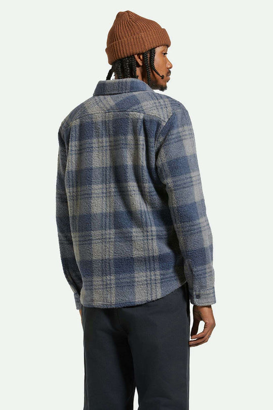 Bowery LS Arctic Stretch Fleece (Washed Navy/Beige Plaid)