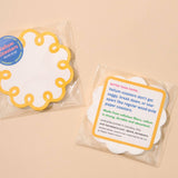 Letterpress Reusable Scallop Vellum Coasters