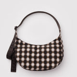 Medium Nylon Crescent Bag (Blurred Gingham)