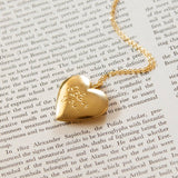 Vintage 'I Love You' Heart Locket Necklace: 16"