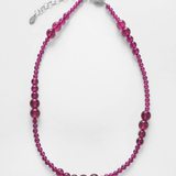 Avery Necklace - Ruby: Sterling Silver
