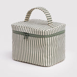 Large Cosmetic Case (Sage Stripe)