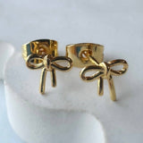 Bitty Bow Studs (Gold)