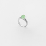 Bubble Ring: Hibiscus / Sterling Silver, Glass / 5