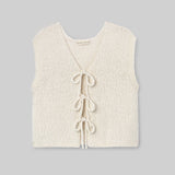 Florence Cotton Linen Knit Vest (Off White)