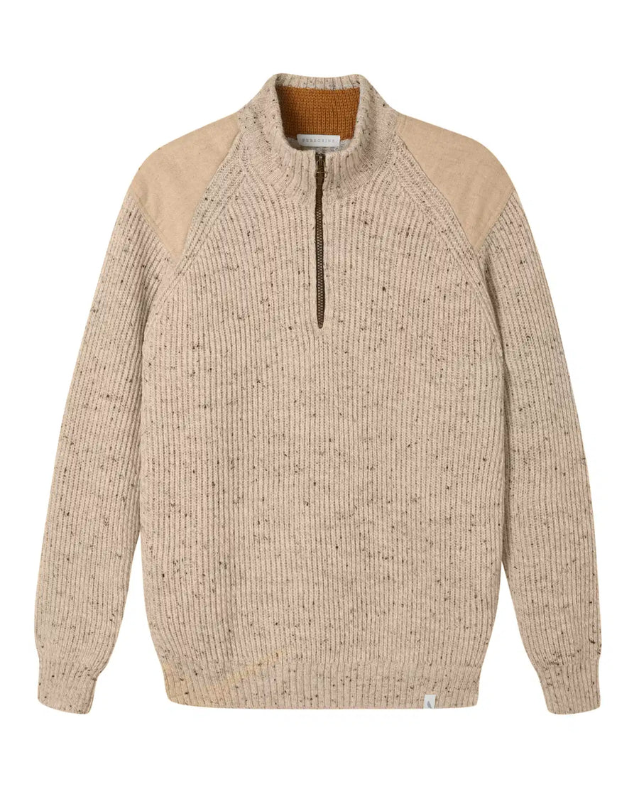 Foxton Quarter Zip Jumper (Oatmeal)