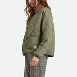 Delilah Quilted Jacket (Olive Surplus)